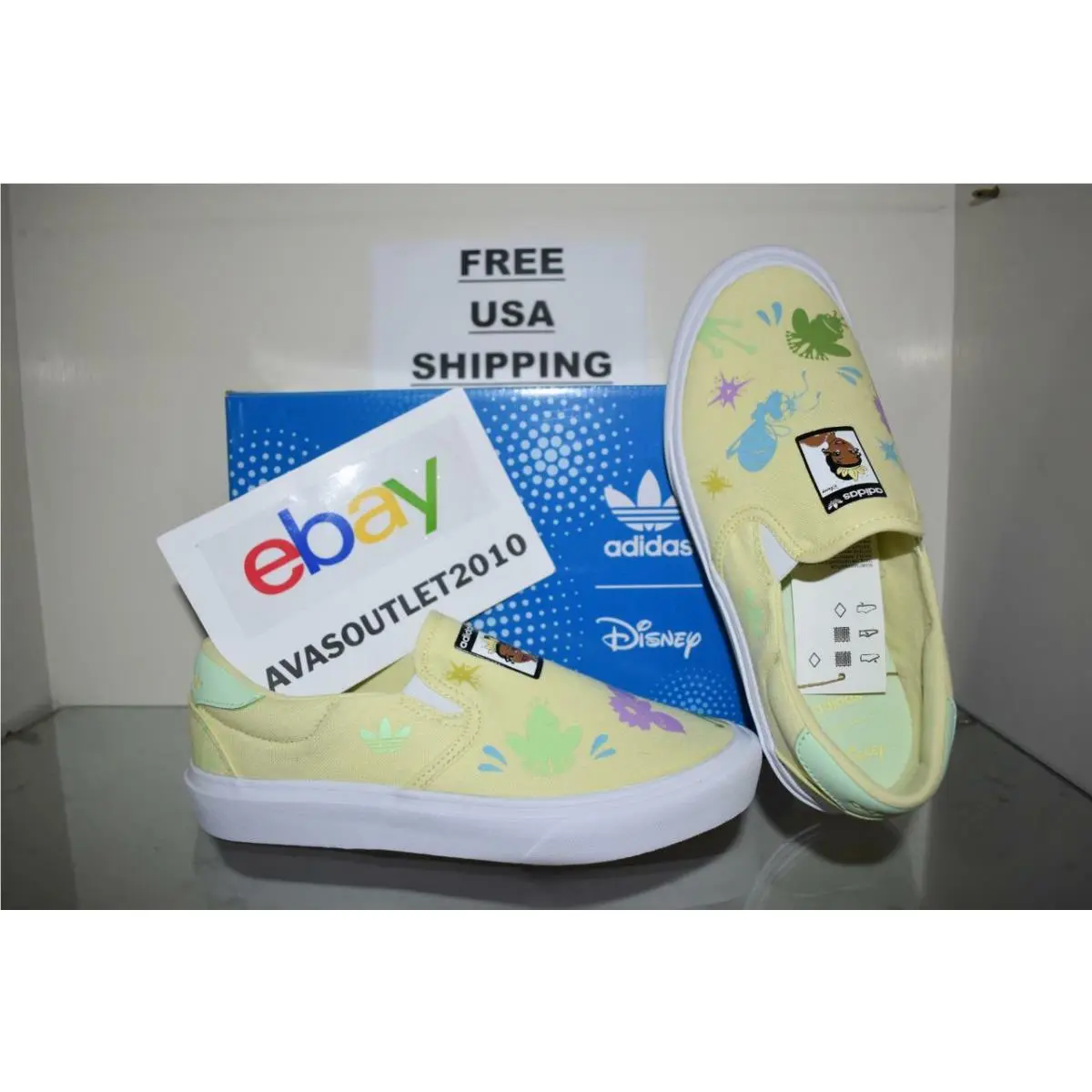 Adidas shoes - DISNEY COURT RALLYE SLIP-ON SHOES - H02653 - Yellow 3