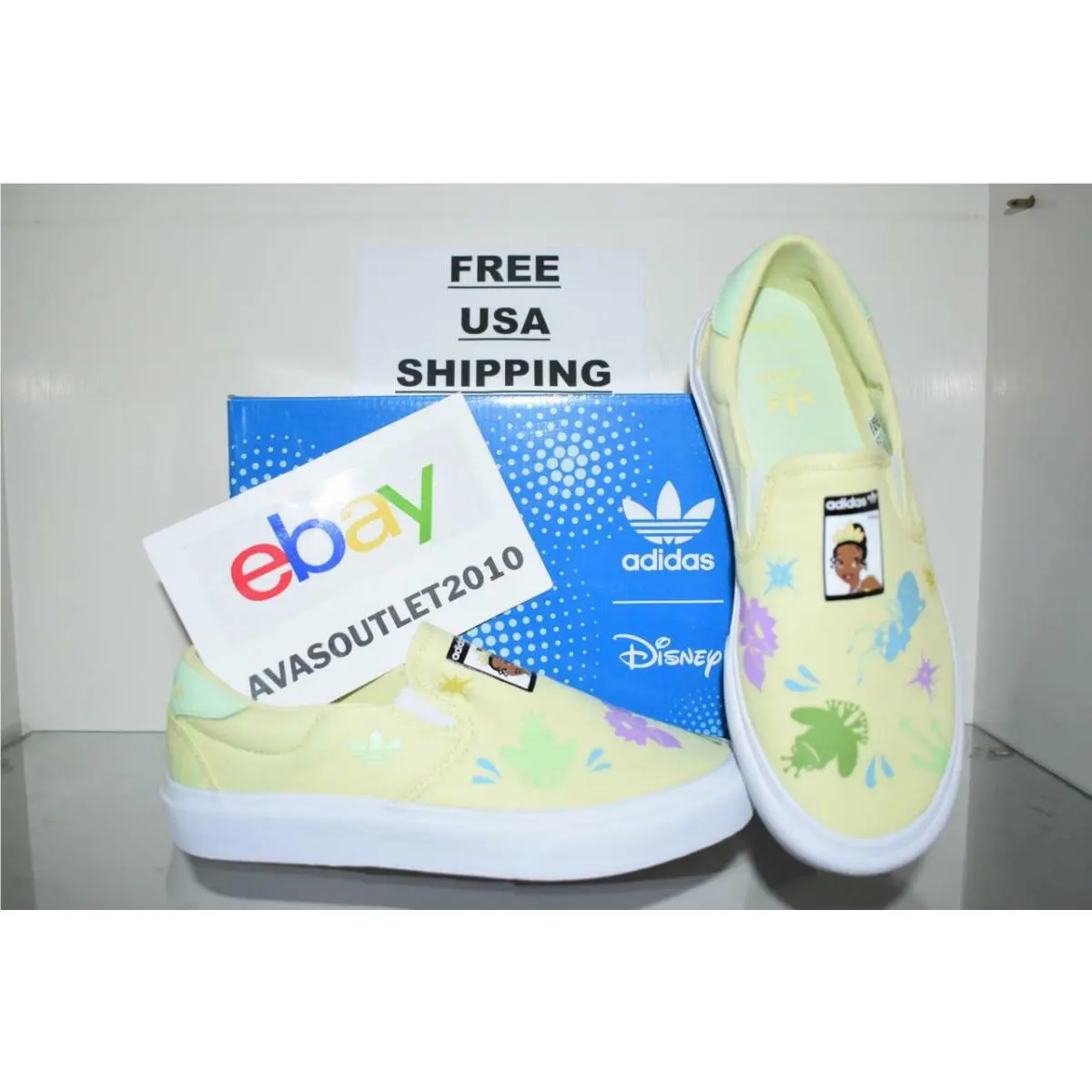 Adidas shoes - DISNEY COURT RALLYE SLIP-ON SHOES - H02653 - Yellow 4