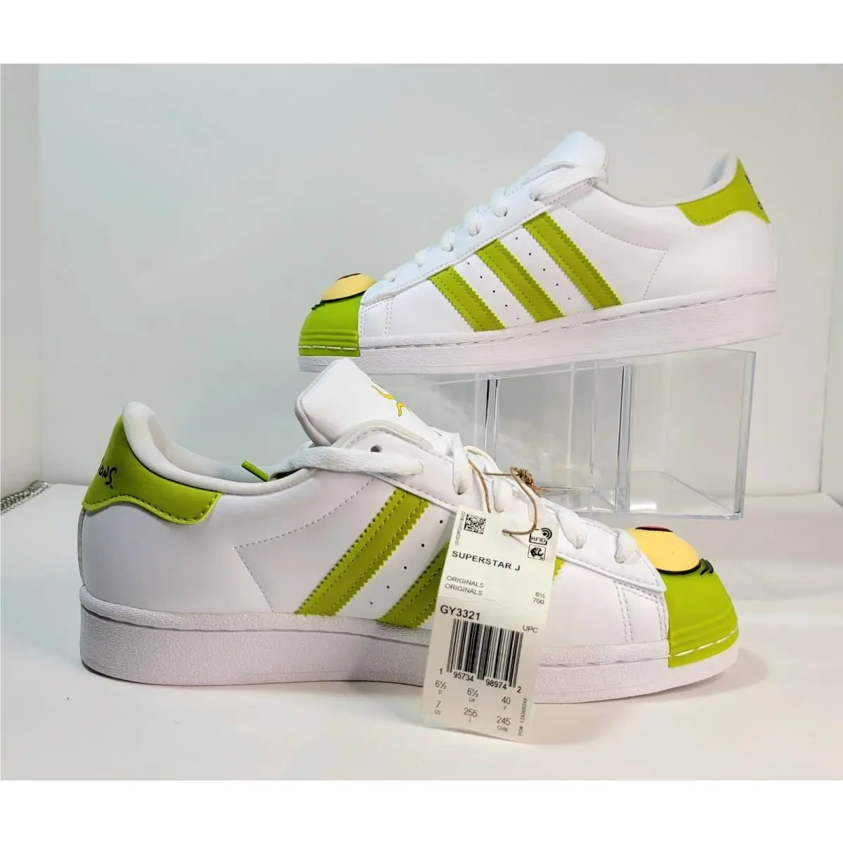 Adidas shoes - ADIDAS Superstar J The Simpsons - GY3321 - White Green 1