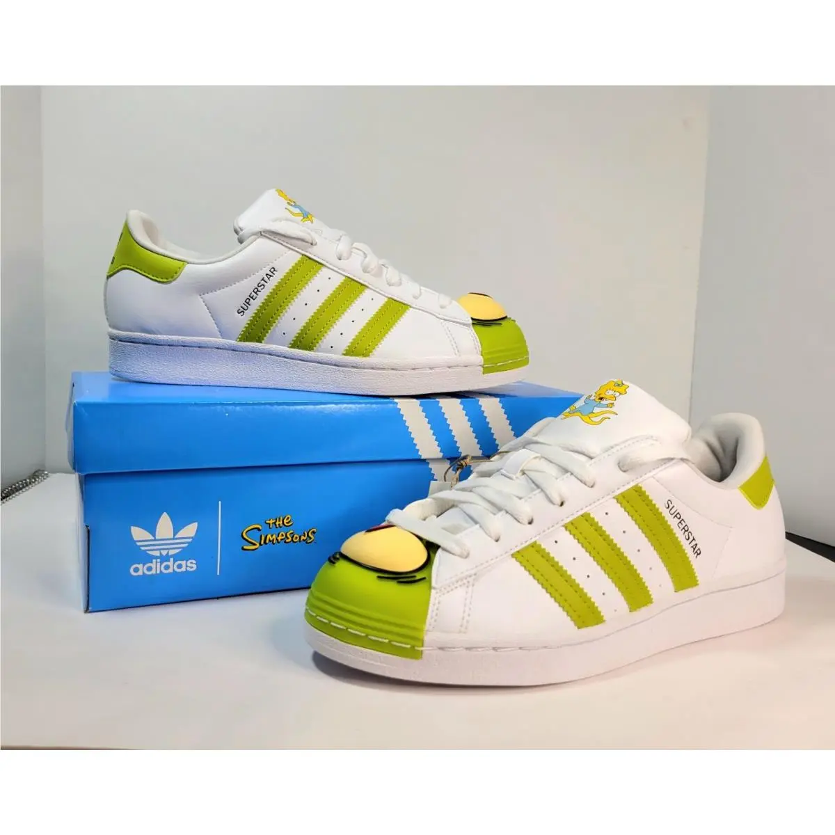 Adidas Superstar The Simpsons Maggie Sneaker GS 6.5 7 White Green Shoes Unisex