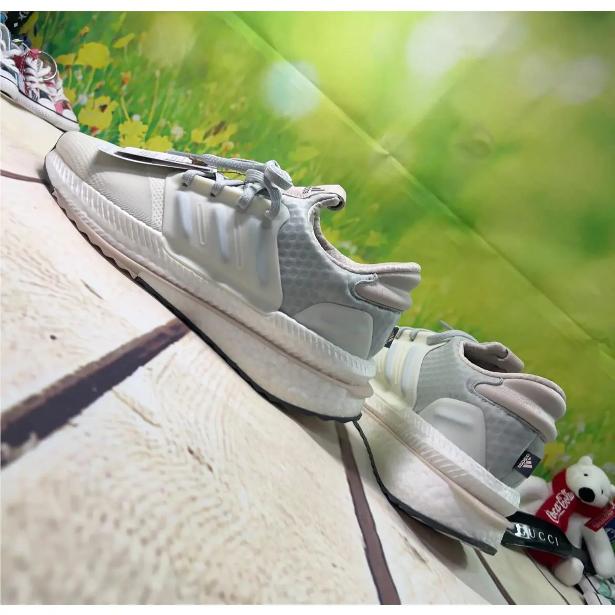 Adidas shoes - adidas X_PLRBOOST - ID0386 - Ivory/Grey Five/Putty Mouve 5