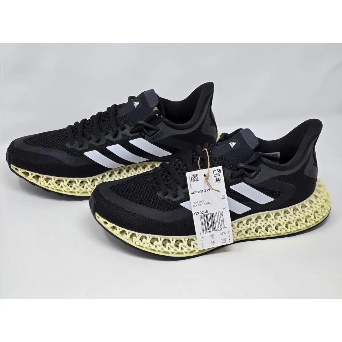 Adidas 4DFWD 2 Womens Size 7 Black White Running Sneaker Shoes Boost GX9266 Nby