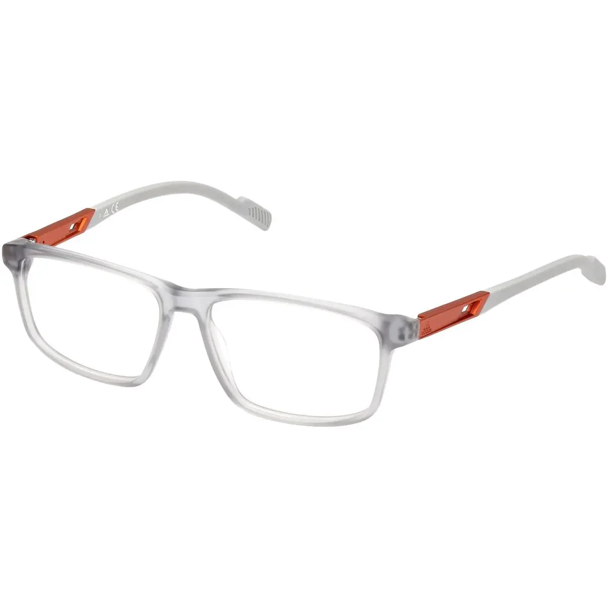 Adidas Men`s Grey Rectangle Eyeglass Frames w/ Spring Flex Hinges SP5043 020 55
