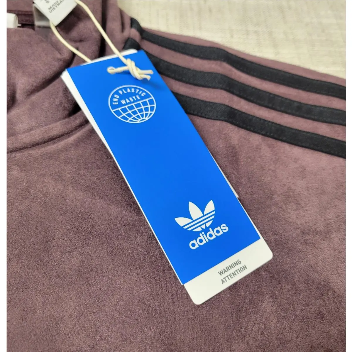 Adidas clothing - Adidas Originals Plush Track Jacket - HL9447 - Shadow Maroon Black 8