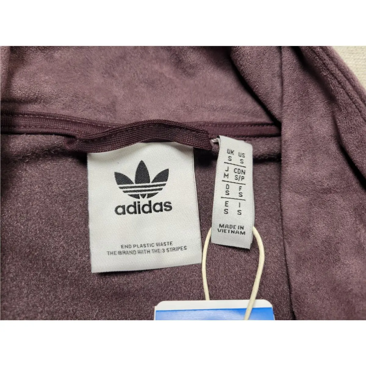 Adidas clothing - Adidas Originals Plush Track Jacket - HL9447 - Shadow Maroon Black 10