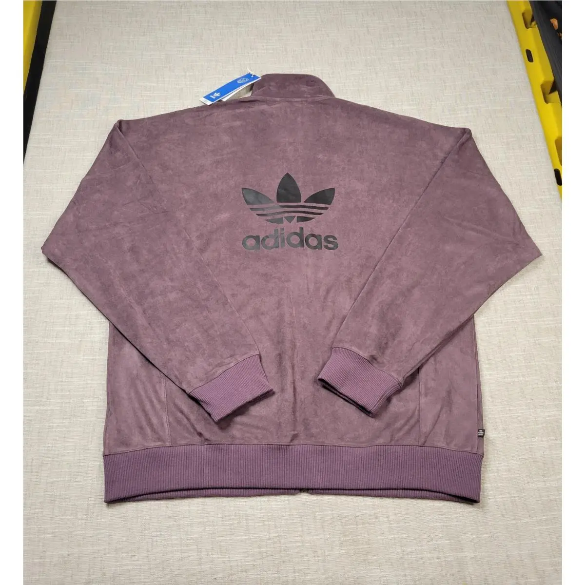 Adidas clothing - Adidas Originals Plush Track Jacket - HL9447 - Shadow Maroon Black 0