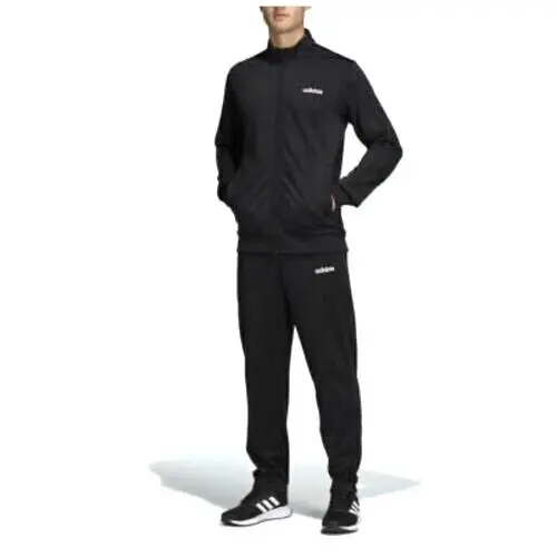 Adidas Men`s Size XL Essentials Basics Track Suit DV2470 Jacket Pants Black