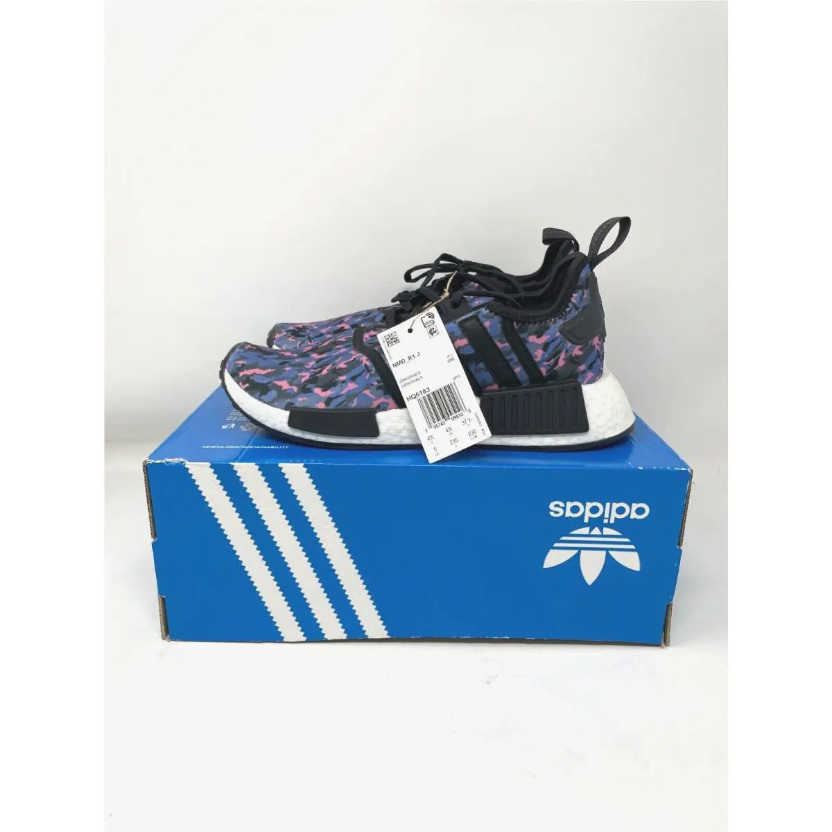 Adidas Kids/youth 5 Nmd R1J Boost Multi Color Camo Midsoles Running Shoes