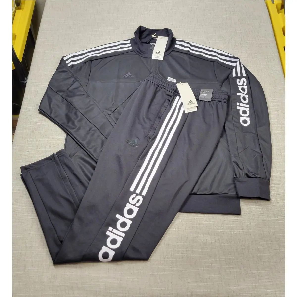 Adidas Tiro Wordmark Tracksuit Jacket Pants Set 2XL Mens Black White Zip