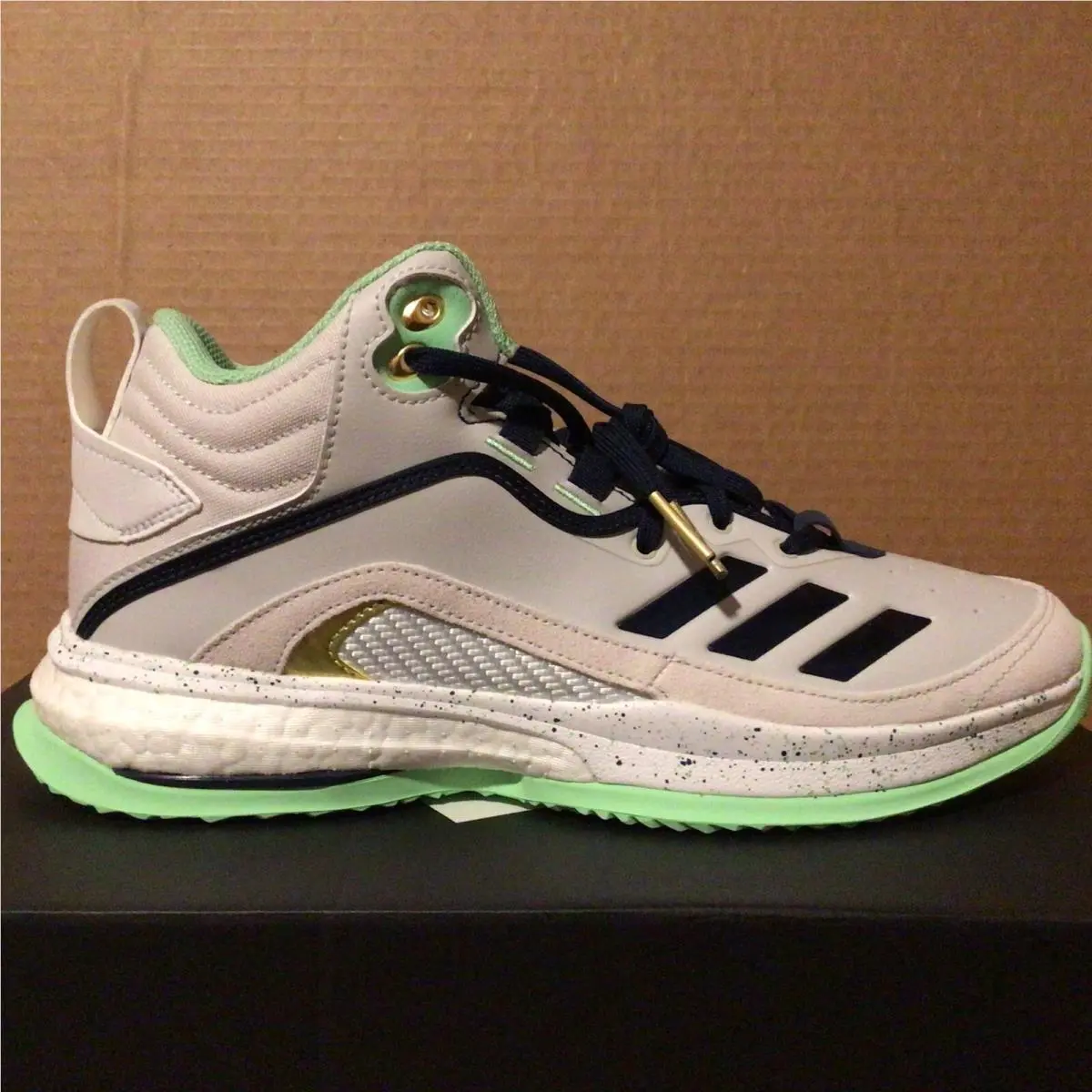 Adidas Icon 6 Turf BP AJ99 Baseball Shoes Kage Grey Size 8.5 Mens