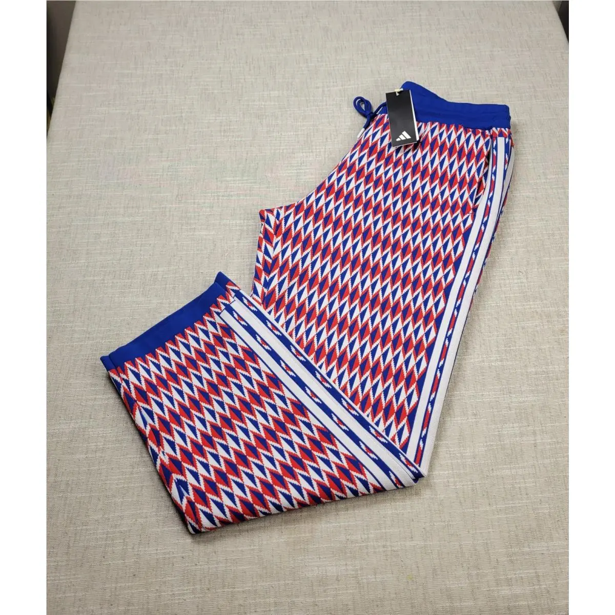Adidas Golf Track Pants Large Mens Royal Blue Red White Adicross Primeknit