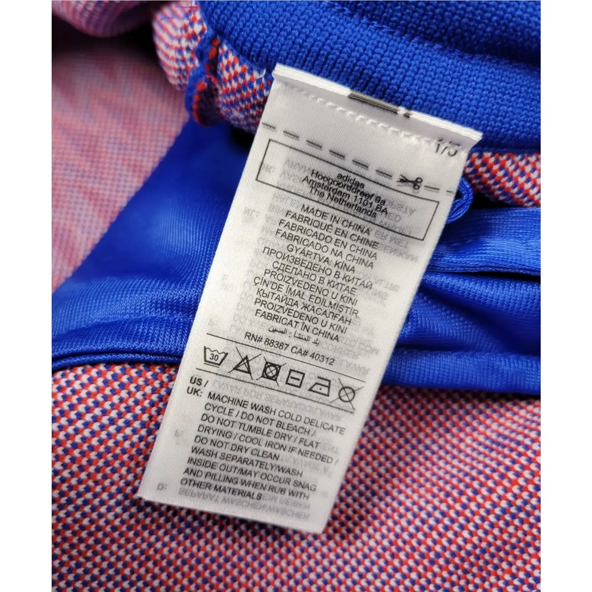 Adidas clothing - Adidas Adicross Primeknit Track Pants - IN9263 - Blue Red White 10