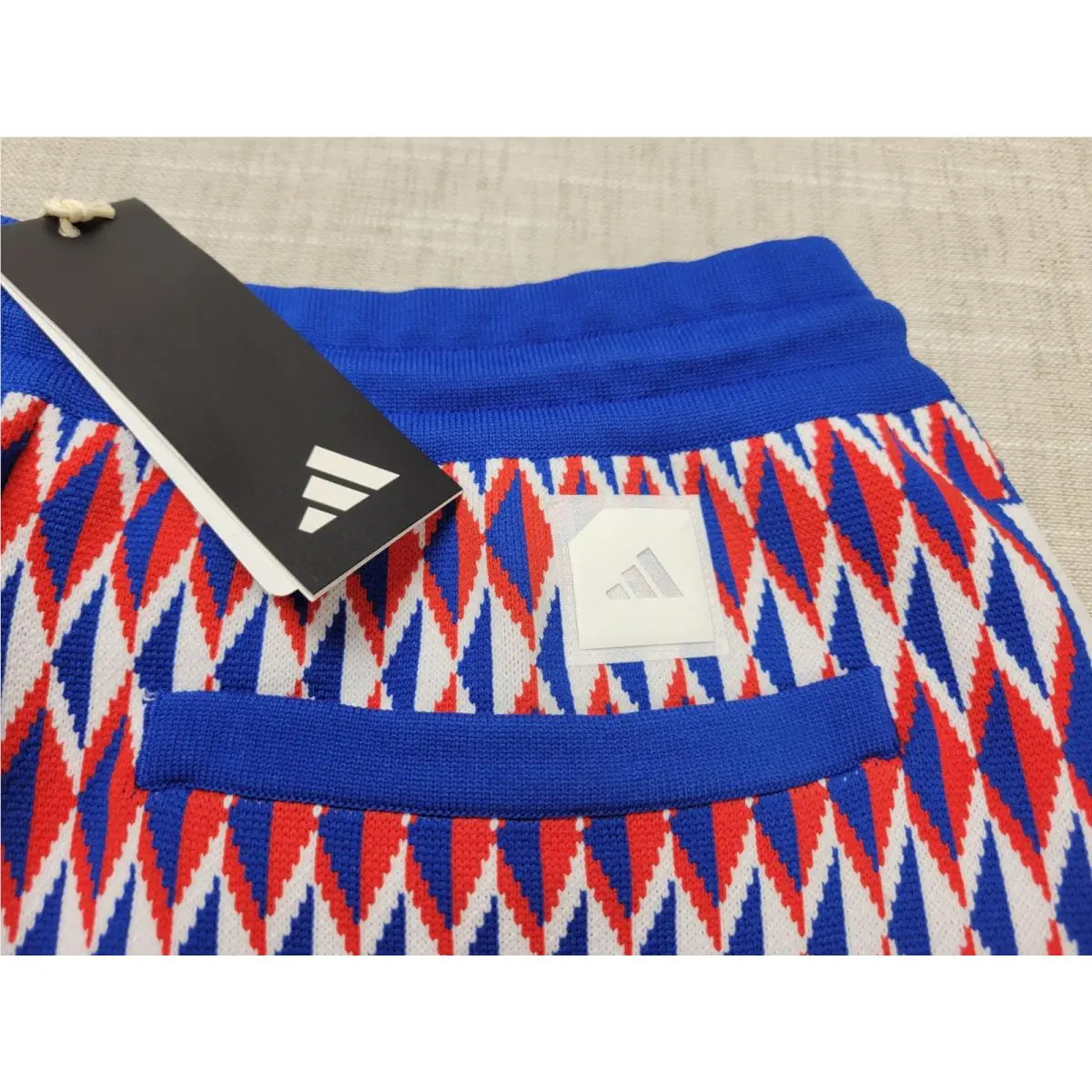 Adidas clothing - Adidas Adicross Primeknit Track Pants - IN9263 - Blue Red White 4