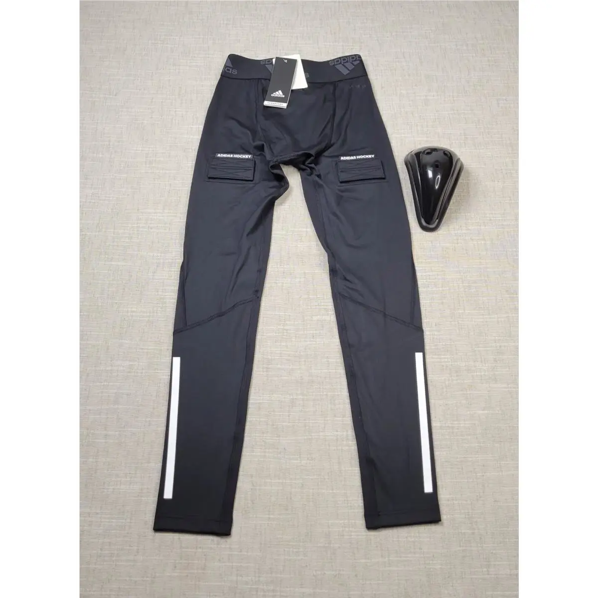 Adidas clothing - Adidas Alphaskin Hockey Pants - Alphaskin Hockey Pants - GQ9502 - Black White 1