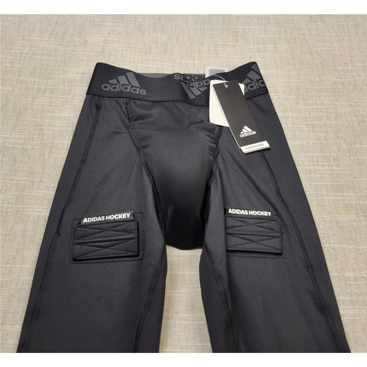 Adidas clothing - Adidas Alphaskin Hockey Pants - Alphaskin Hockey Pants - GQ9502 - Black White 2