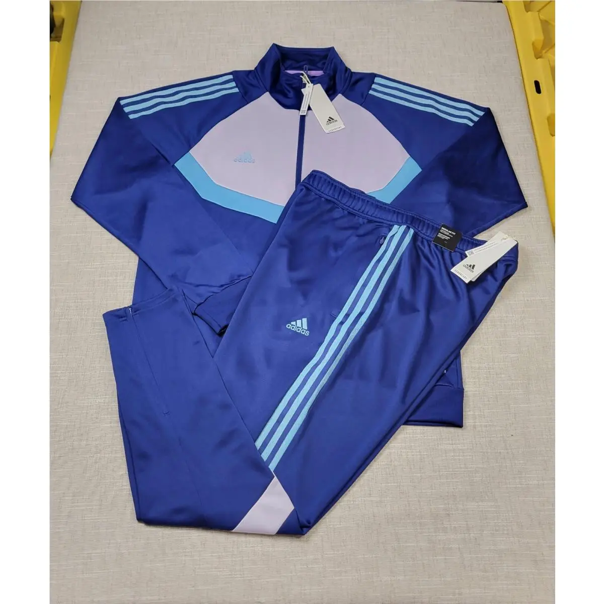 Adidas Tiro Tracksuit Jacket Pants Set XL Mens Victory Blue White Full Zip