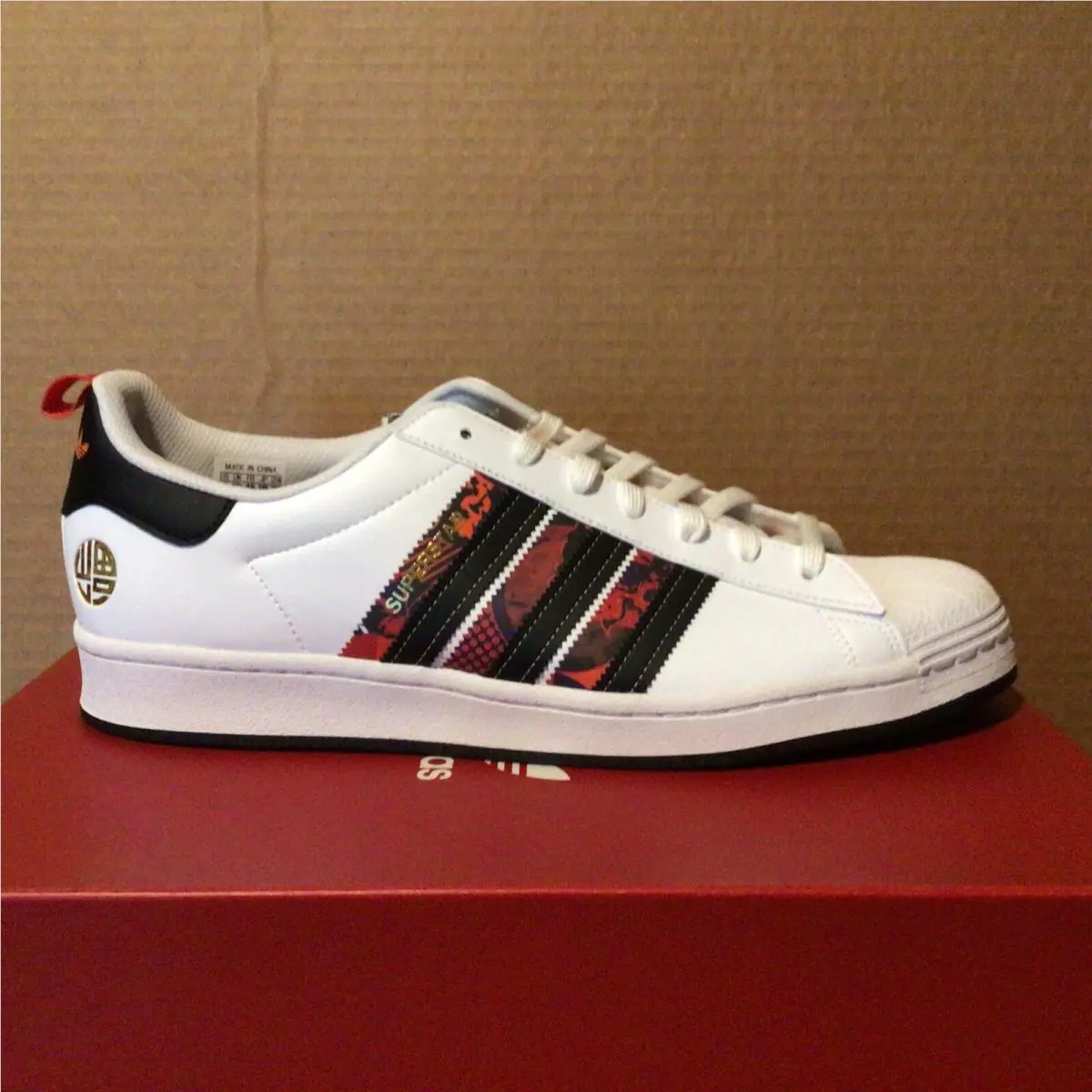 Adidas Superstar Chinese Year White/black/red Size 13 Mens