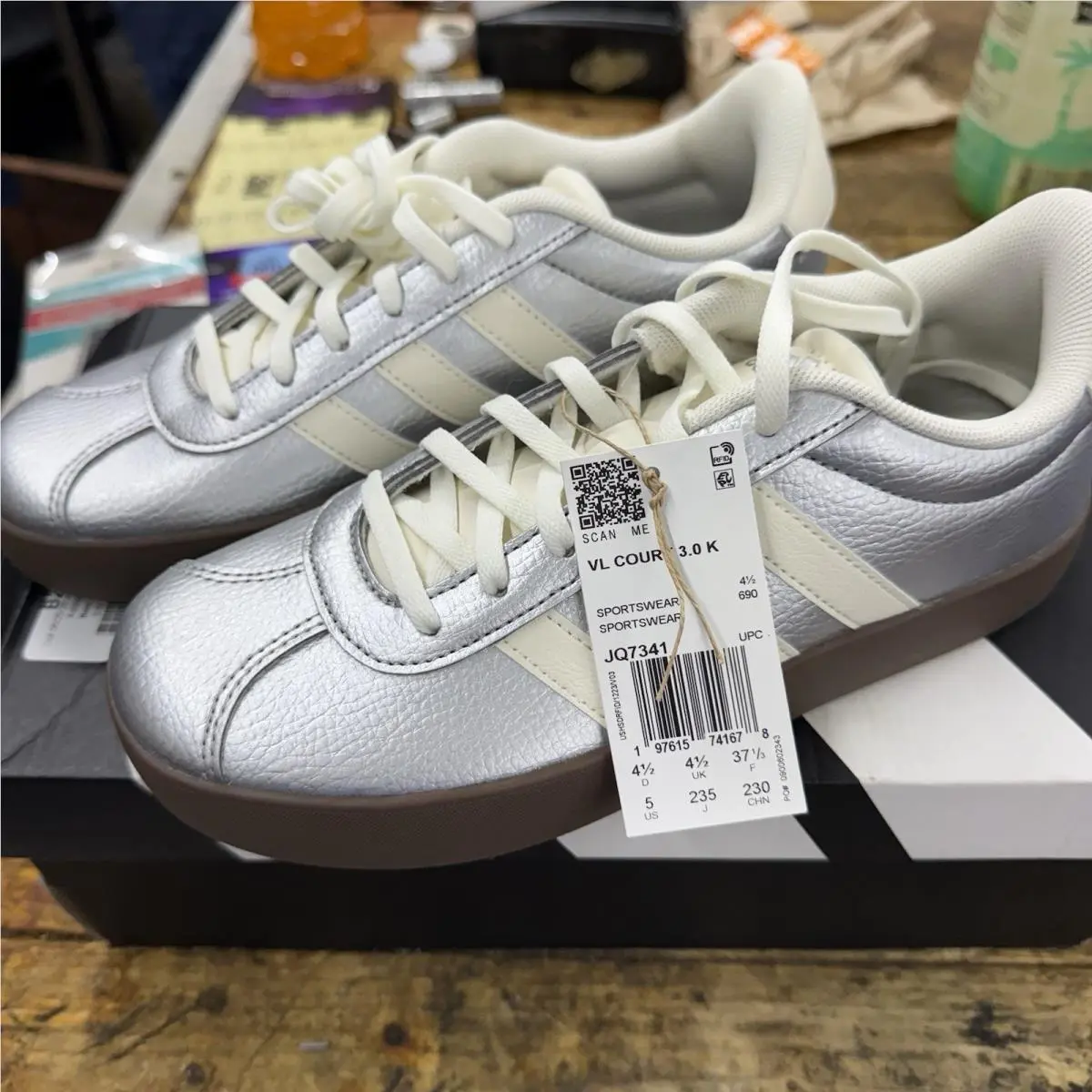 Adidas shoes - adidas Vl Court - Court - ID8797 - Silver (UPC: 197615741678) 8