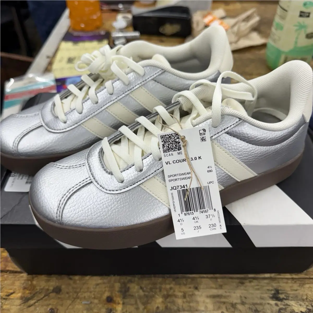 Adidas shoes - adidas Vl Court - Court - ID8797 - Silver (UPC: 197615741678) 0