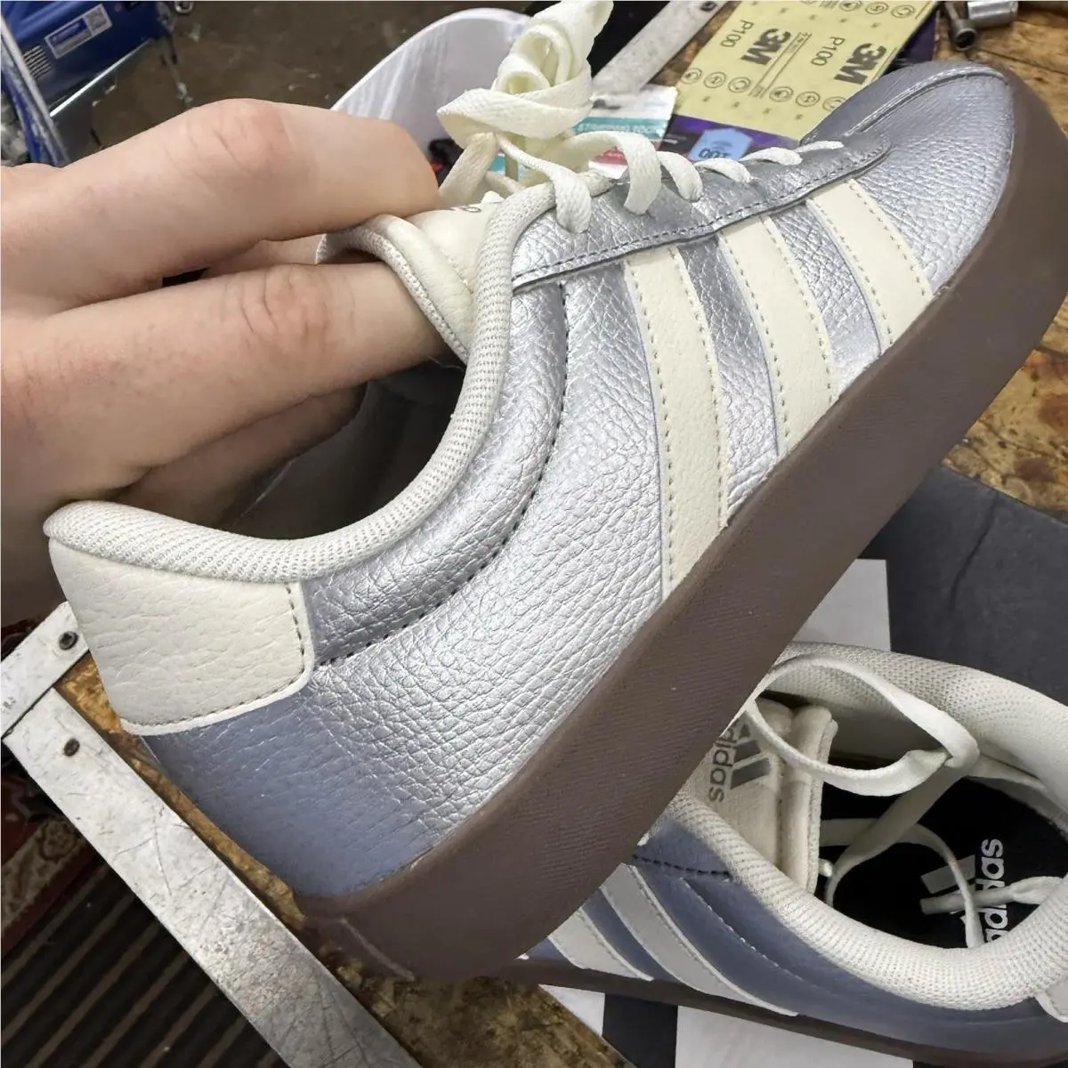 Adidas shoes - adidas Vl Court - Court - ID8797 - Silver (UPC: 197615741678) 3