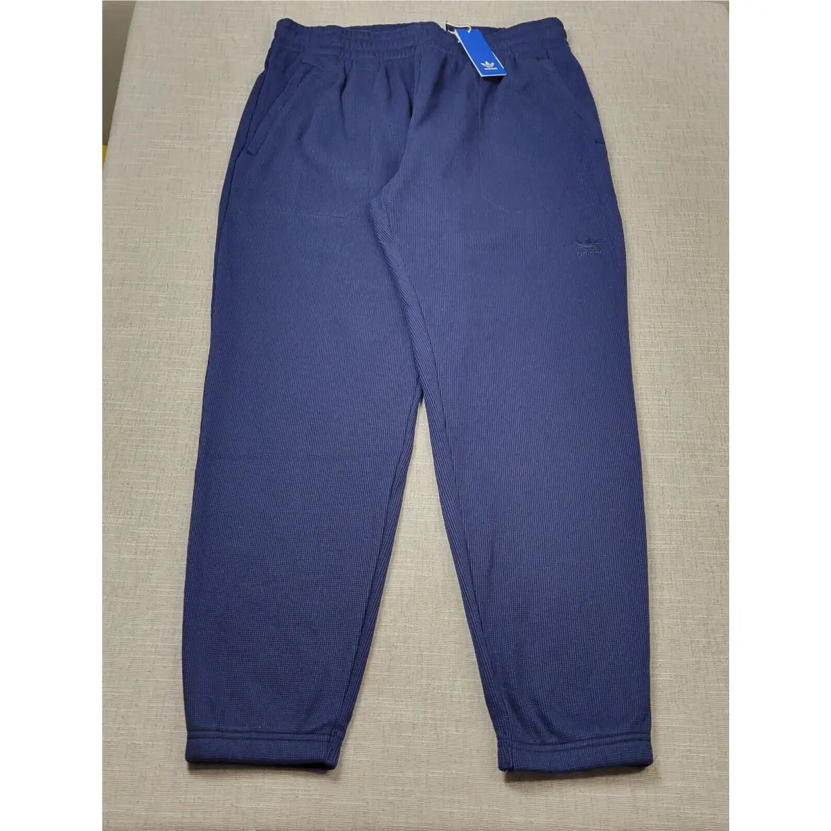 Adidas clothing - Adidas Essentials Waffle Knit Pants - IY2305 - Blue 0