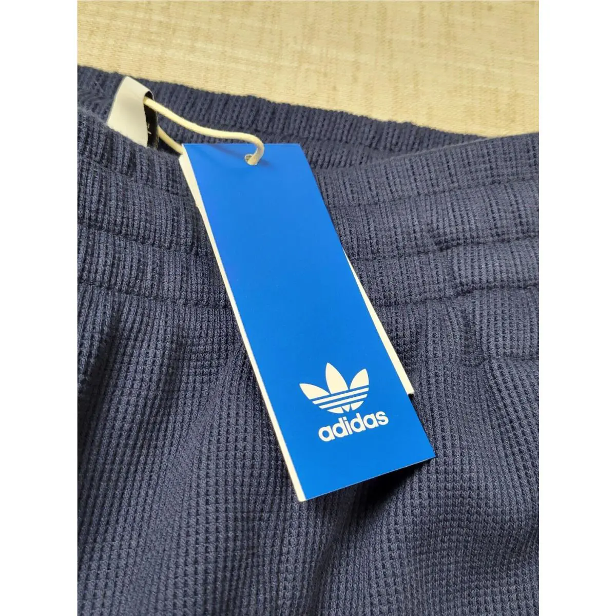 Adidas clothing - Adidas Essentials Waffle Knit Pants - IY2305 - Blue 5