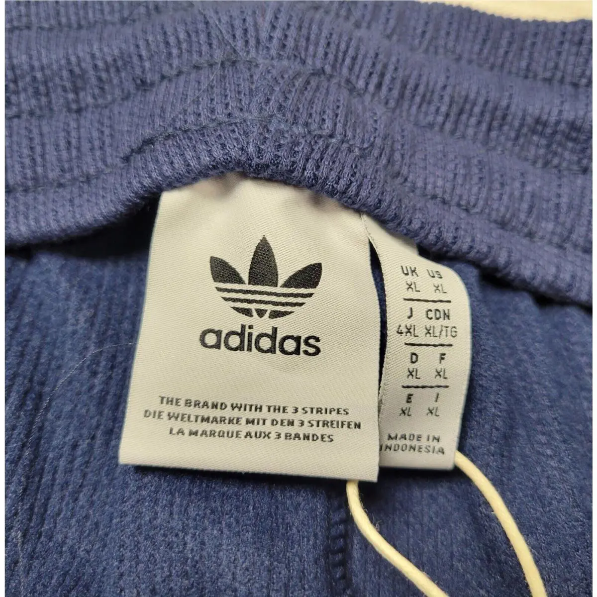 Adidas clothing - Adidas Essentials Waffle Knit Pants - IY2305 - Blue 7