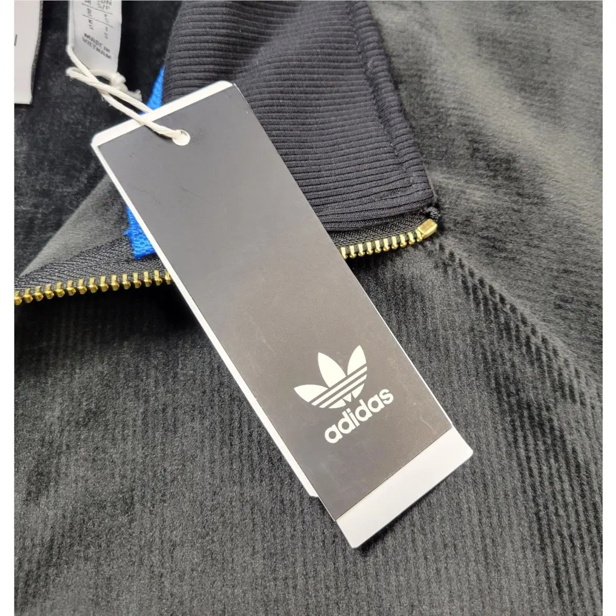 Adidas clothing - Adidas X Tyshawn Jones Track Jacket Velour - HN1842 - Black Blue Gold 6