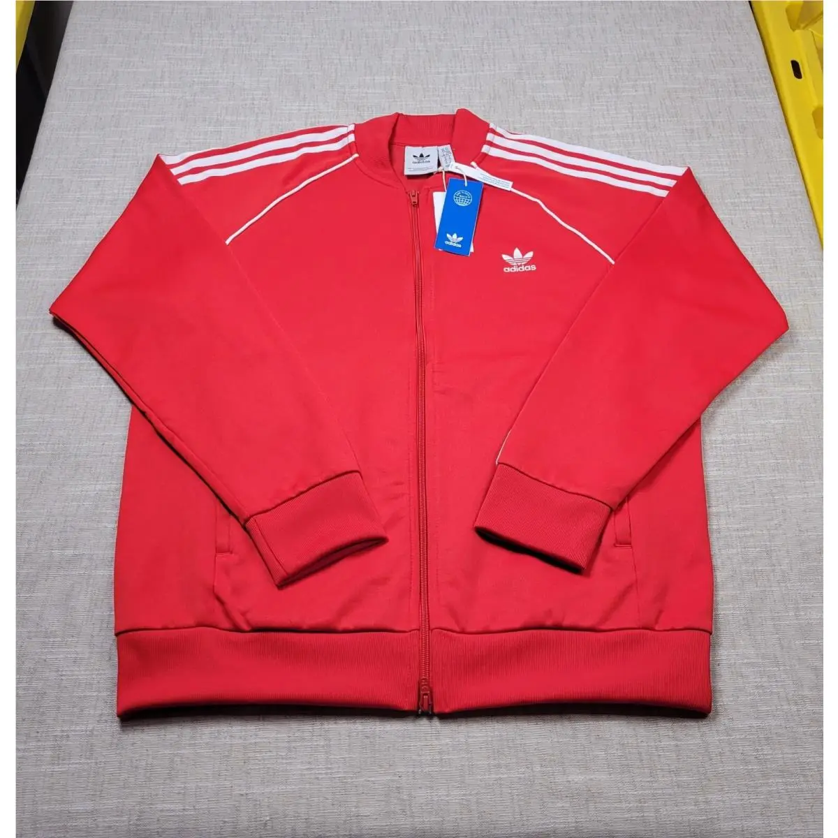 Adidas Superstar Track Jacket XL Mens Vivid Red White Full Zip Originals
