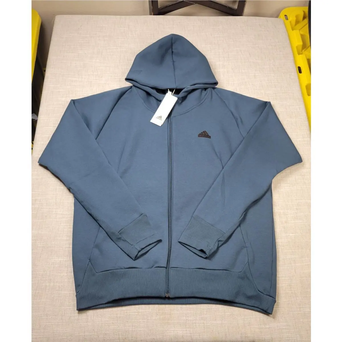 Adidas Zne Tech Hoodie Large Mens Arctic Night Green Black Full Zip Fleece