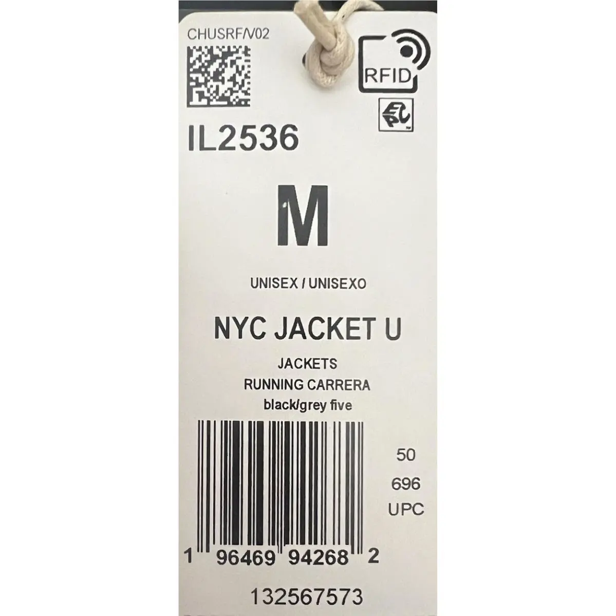 Adidas clothing - Adidas NYC New York City Running Jacket - IL2536 - Black (UPC: 196469942682) 6