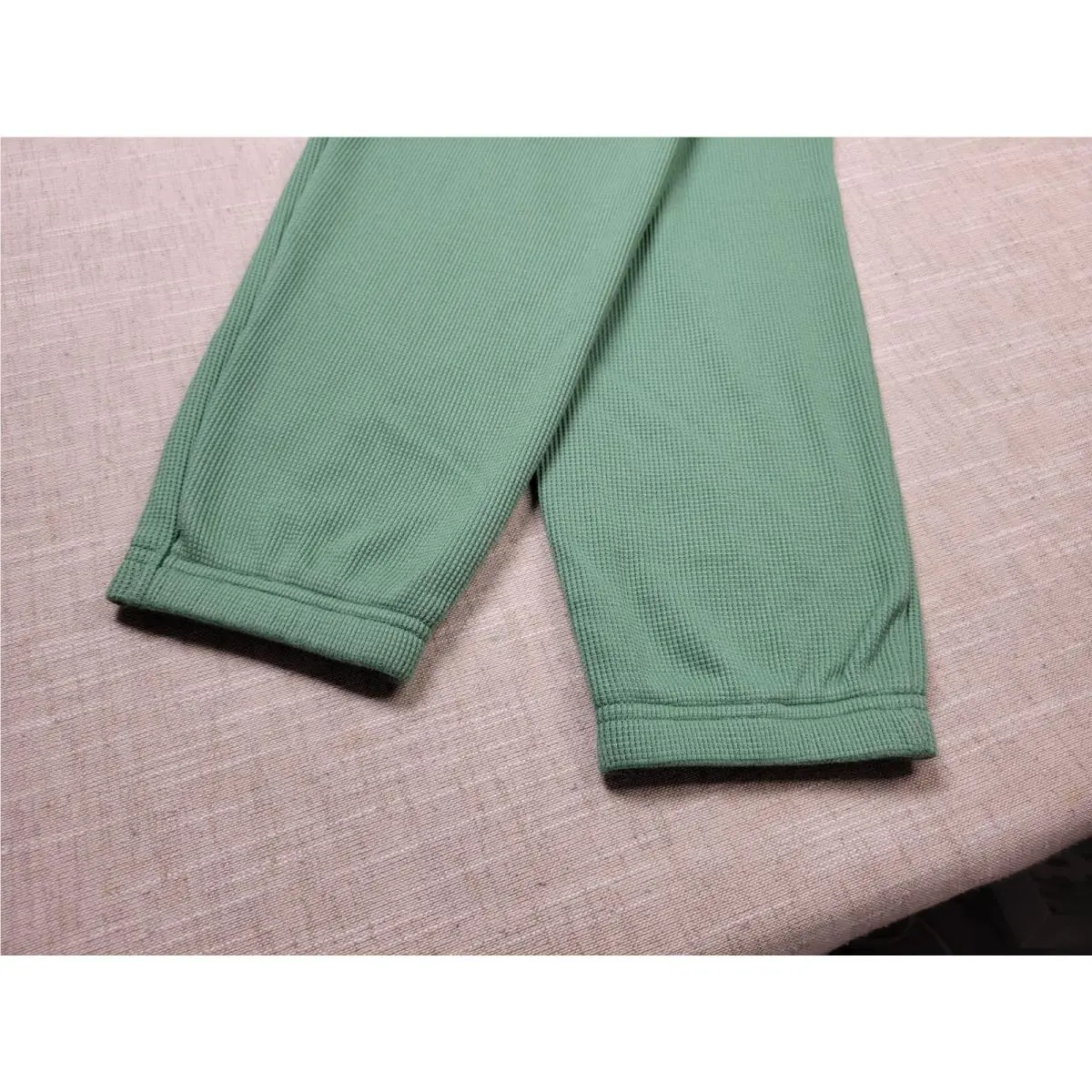 Adidas clothing - Adidas Essentials Waffle Knit Pants - IY2304 - Green 4