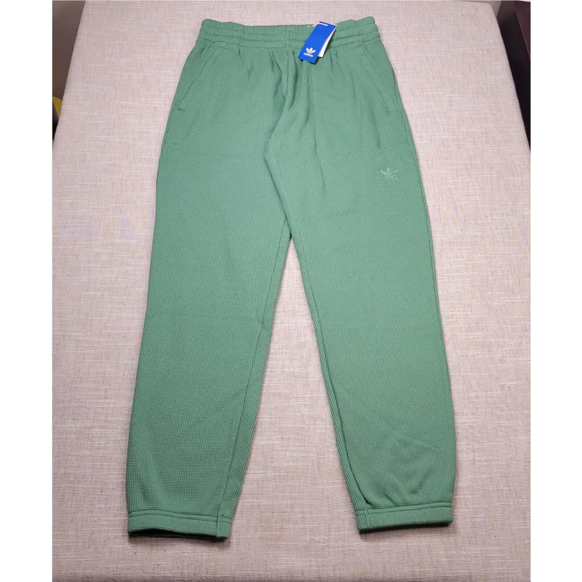 Adidas clothing - Adidas Essentials Waffle Knit Pants - IY2304 - Green 0