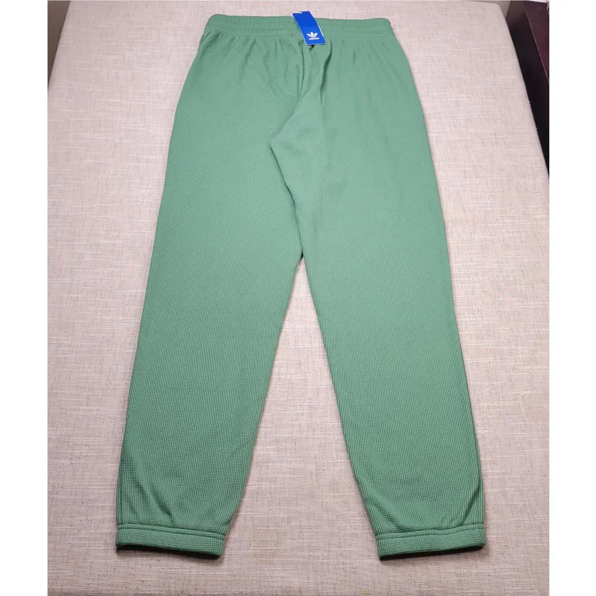 Adidas clothing - Adidas Essentials Waffle Knit Pants - IY2304 - Green 1
