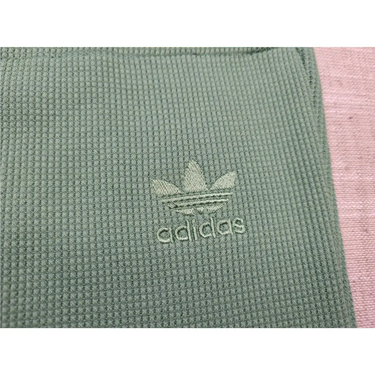 Adidas clothing - Adidas Essentials Waffle Knit Pants - IY2304 - Green 3