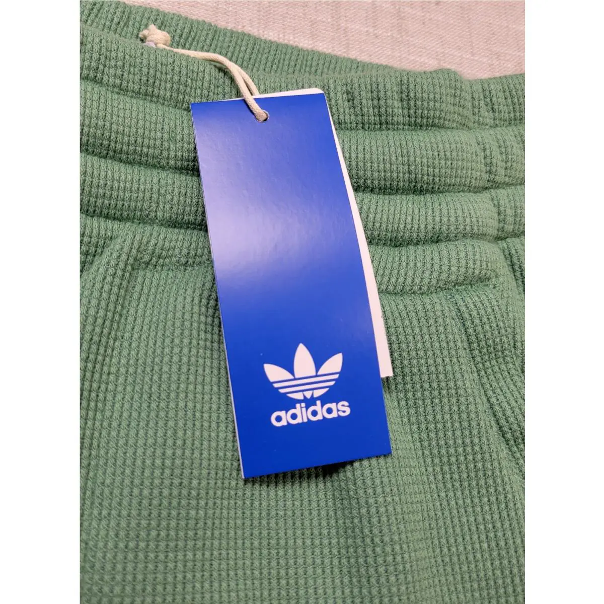 Adidas clothing - Adidas Essentials Waffle Knit Pants - IY2304 - Green 5