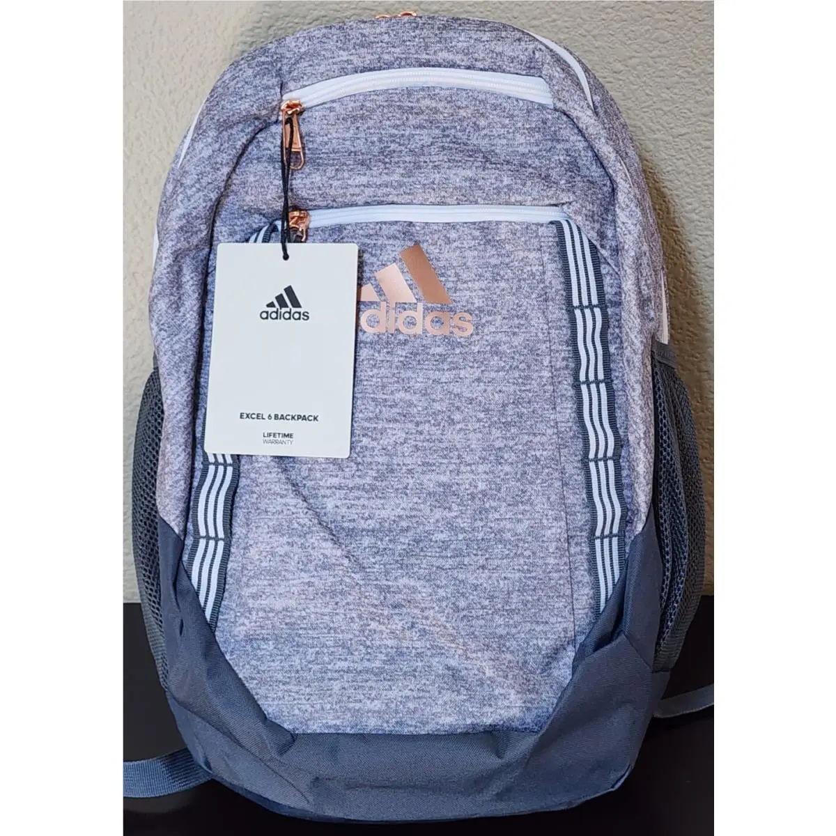 Adidas Excel 6 Backpack Jersey Grey/onix Grey/rose Gold 5153181