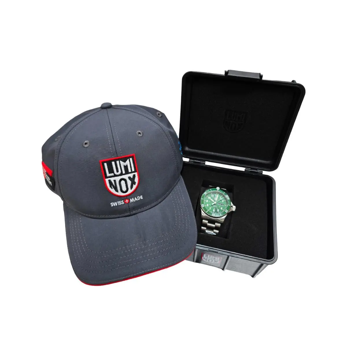 Luminox Green 42mm Automatic Sport Timer Dive Men`s Watch XS.0937 with Hat