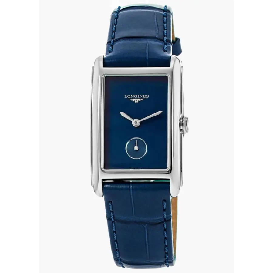 Longines Dolcevita Quartz Blue Dial Leather Women`s Watch L5.512.4.90.2 - Face: Blue, Dial: Blue, Band: Blue