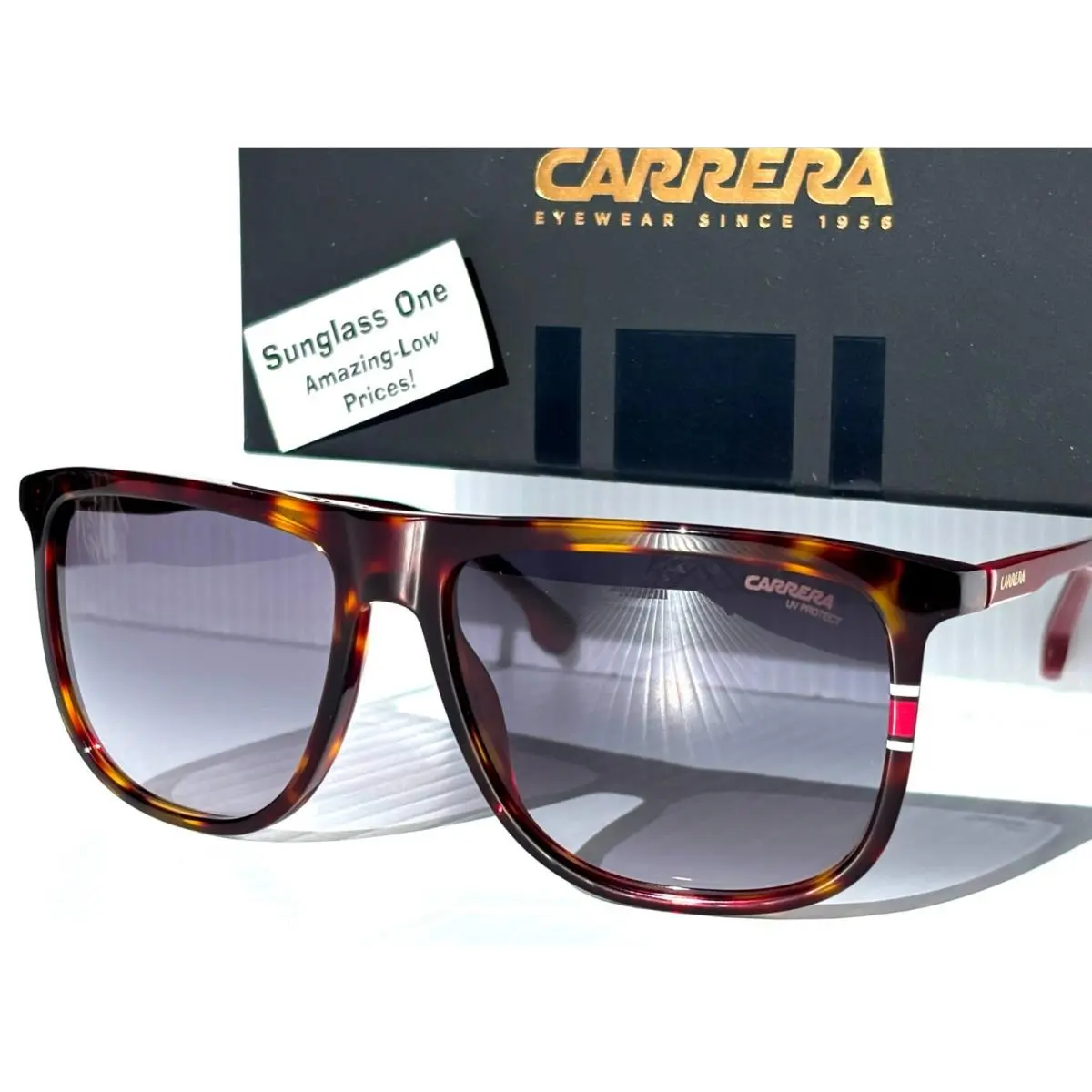 Red Gold Tortoise Frame Gradient Grey Lens Sunglass 218/S AU29O by Carrera