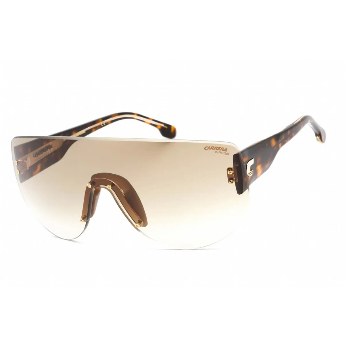 Carrera Havana/brown Shaded 99 mm Unisex Sunglasses Flaglab 12 0086 99 - Frame: Havana, Lens: Brown Shaded