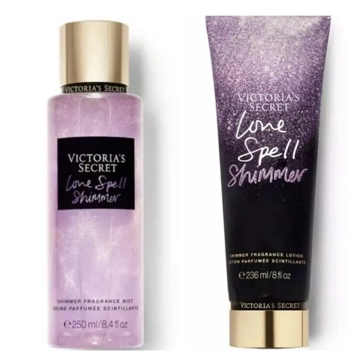 Victoria`s Secret Love Spell Shimmer Mist and Lotion 2 Piece Set