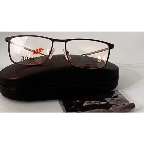 Hugo Boss 0976 003 Rectangular Black Titanium Frame Eyeglasses 16
