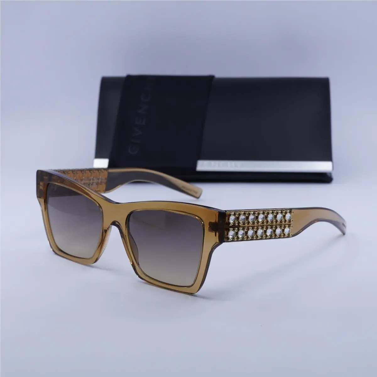 GV40076I 57B Transparent Beige/brown Gradient 54-18-145 Sunglasses by Givenchy