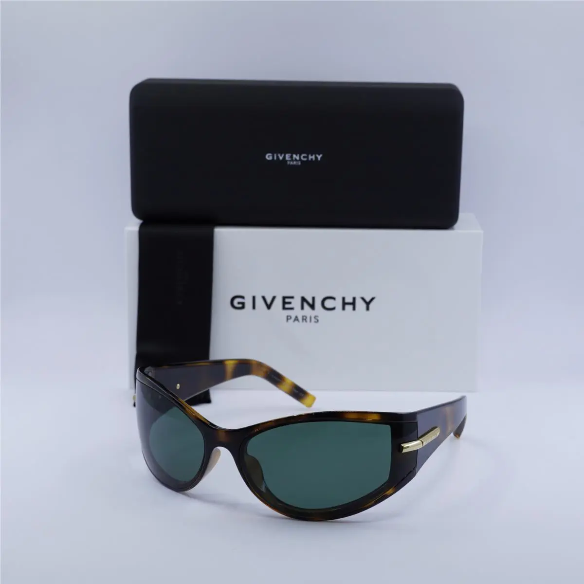 Givenchy GV40050I 86N Light Havana/green 75-16-120 Sunglasses