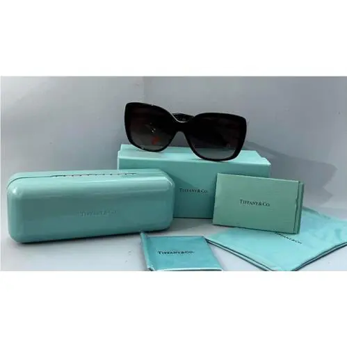 Tiffany Co TF4117-F 8134/3B Square Black Blue Sunglasses 309
