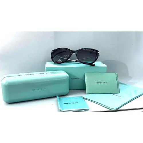 Tiffany Co 4143-B 8200/9S Cat Eye Blue Havana Sunglasses 314