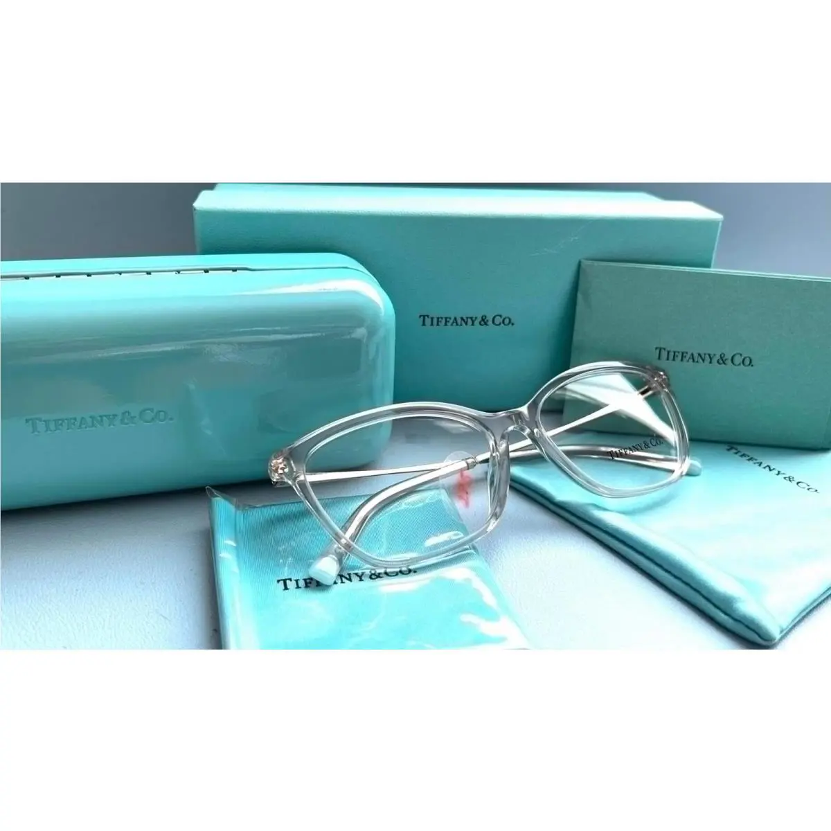 Tiffany Co Italy TF2205 8329 Square Transparent Eyeglasses 258