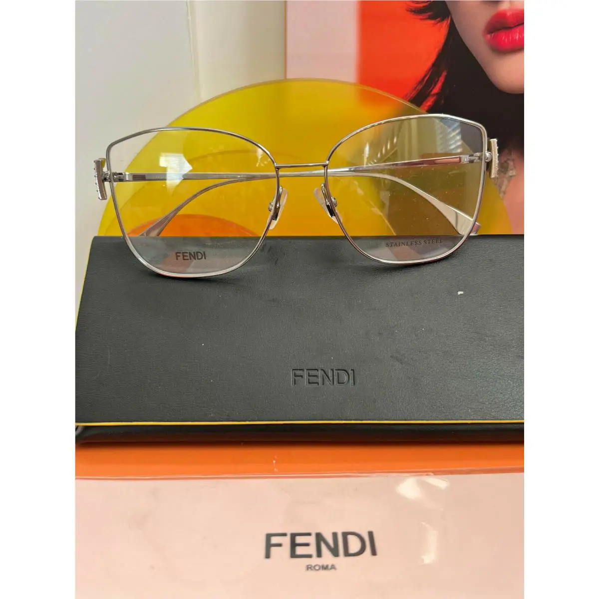 Fendi FS0390G Square Silver Sunglasses 140MM 108