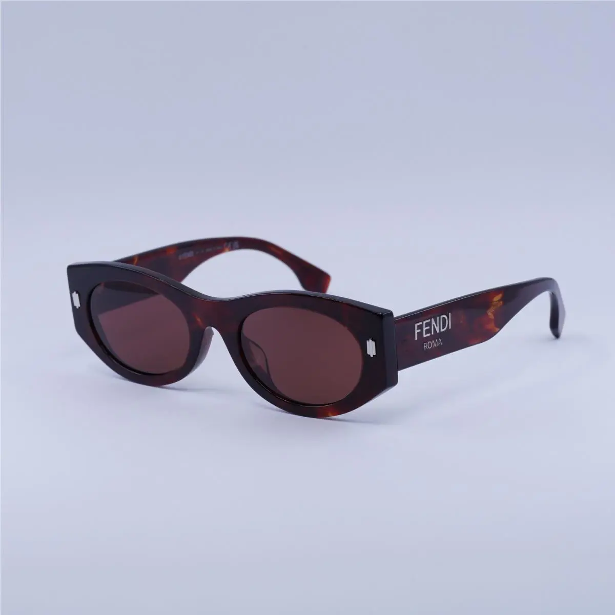 Fendi FE40125F 54S Shiny Red Havana/bordeaux 53-21-145 Sunglasses